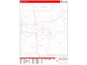 East Lansing Wall Map Zip Code Red Line Style 2022